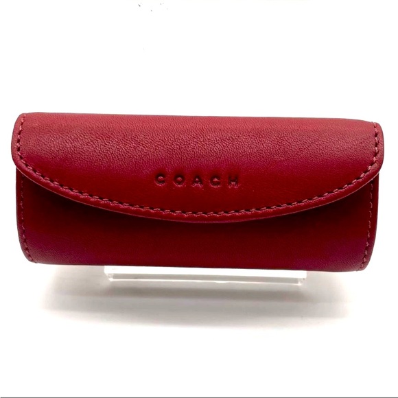 Coach Vintage Red Leather Lipstick Case - Picture 1 of 12